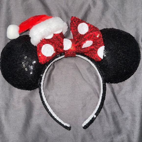 Minnie Christmas Sequin Ears - Picture 1 of 2